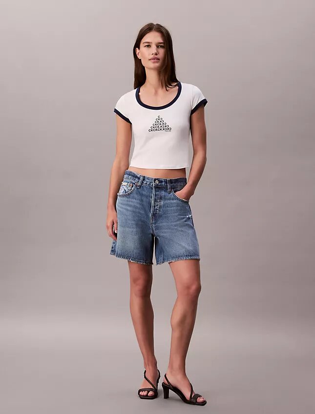 T-shirt slim à motif graphique avec logo Monogram T-shirt slim à motif graphique avec logo Monogram