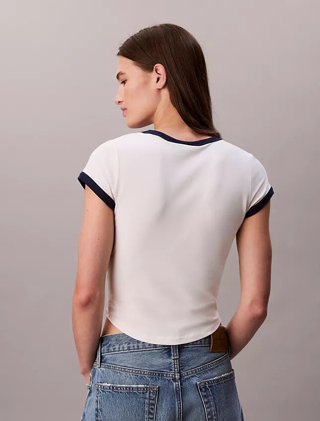 T-shirt slim à motif graphique avec logo Monogram T-shirt slim à motif graphique avec logo Monogram