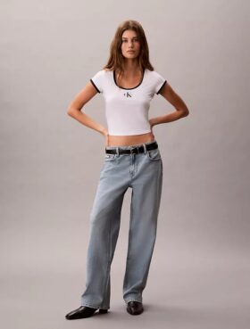 T-shirt slim à motif Monologo