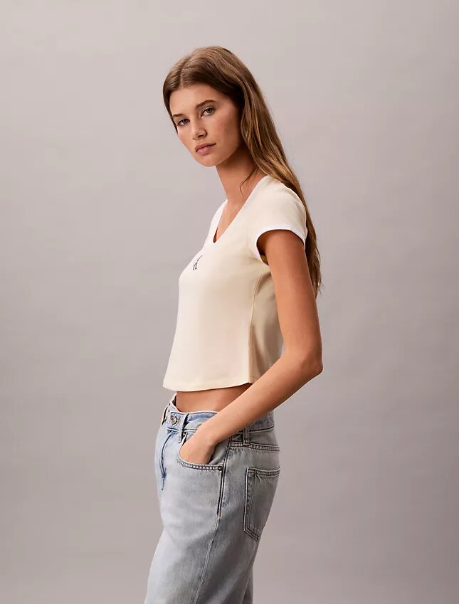 T-shirt slim à motif Monologo T-shirt slim à motif Monologo