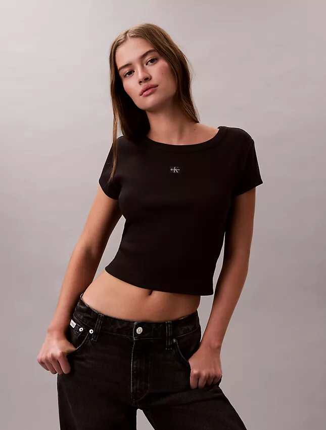 T-shirt slim tissé Monologo T-shirt slim tissé Monologo