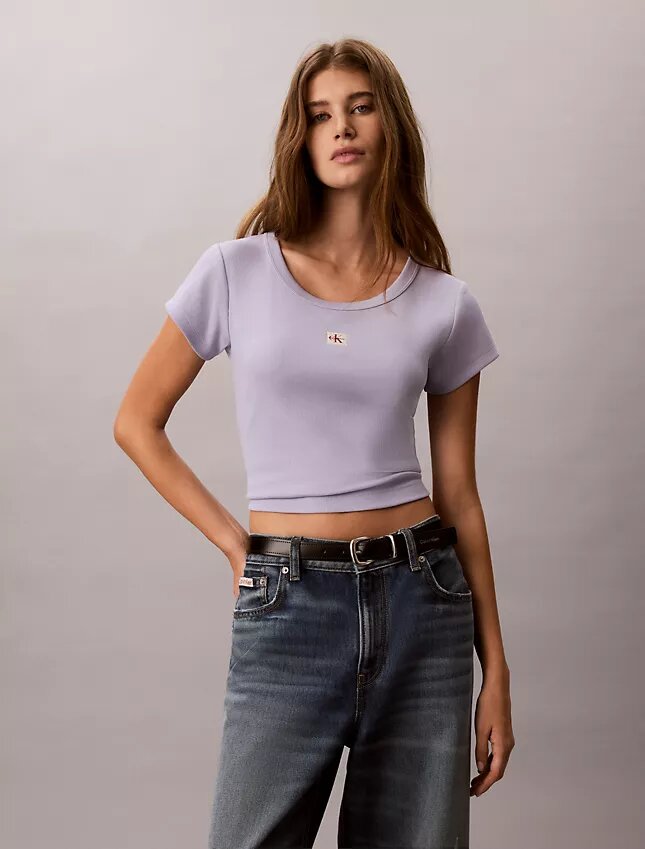 T-shirt slim tissé Monologo T-shirt slim tissé Monologo