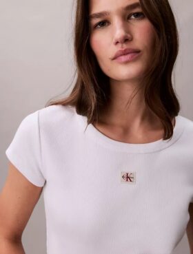 T-shirt slim tissé Monologo