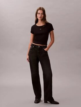 T-shirt slim tissé Monologo