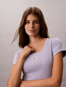 T-shirt slim tissé Monologo
