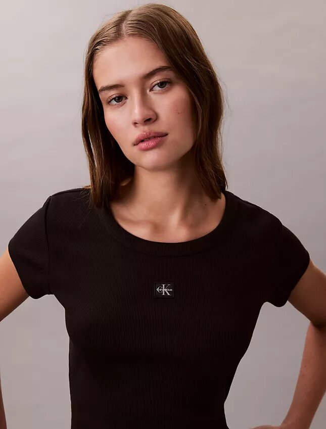 T-shirt slim tissé Monologo T-shirt slim tissé Monologo