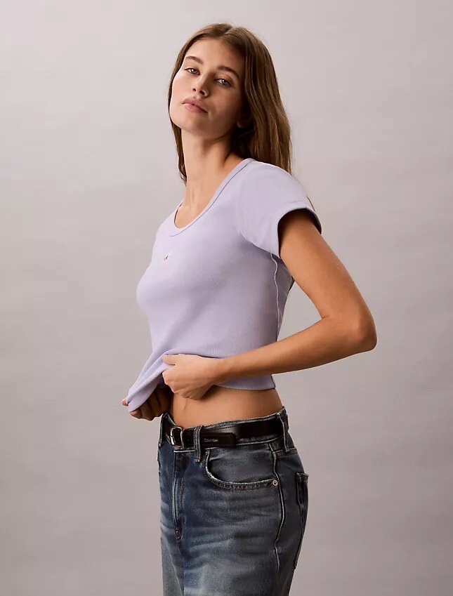 T-shirt slim tissé Monologo T-shirt slim tissé Monologo