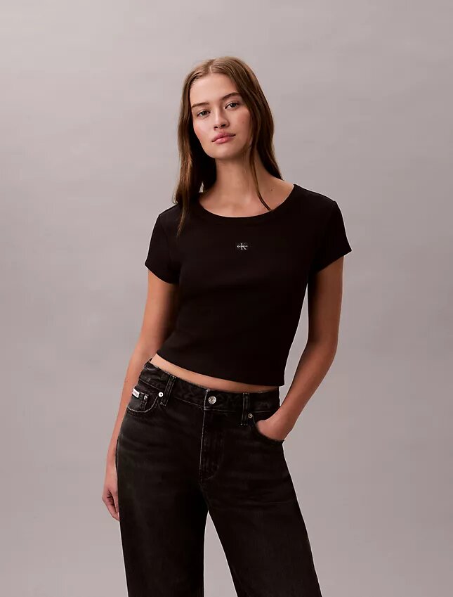 T-shirt slim tissé Monologo T-shirt slim tissé Monologo