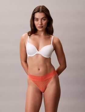 Thong en dentelle avec logo Icon