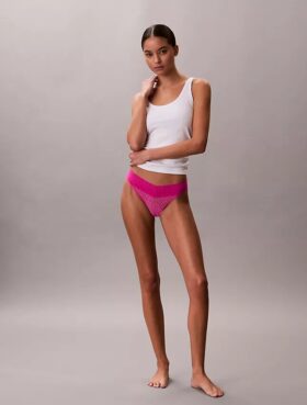 Thong en dentelle avec logo Icon
