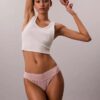 Thong en dentelle avec logo Icon