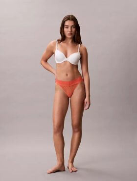 Thong en dentelle avec logo Icon