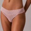 Thong en dentelle avec logo Icon