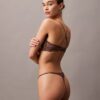 Thong en dentelle florale noire CK Black Thong en dentelle florale noire CK Black