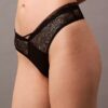 Thong en dentelle géométrique noir CK Black Thong en dentelle géométrique noir CK Black