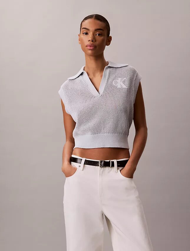 Top court en crochet Monogram Top court en crochet Monogram