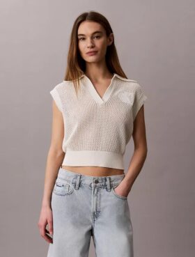 Top court en crochet Monogram