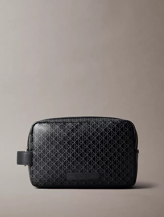 Trousse de toilette zippée avec logo sur toute la surface Trousse de toilette zippée avec logo sur toute la surface
