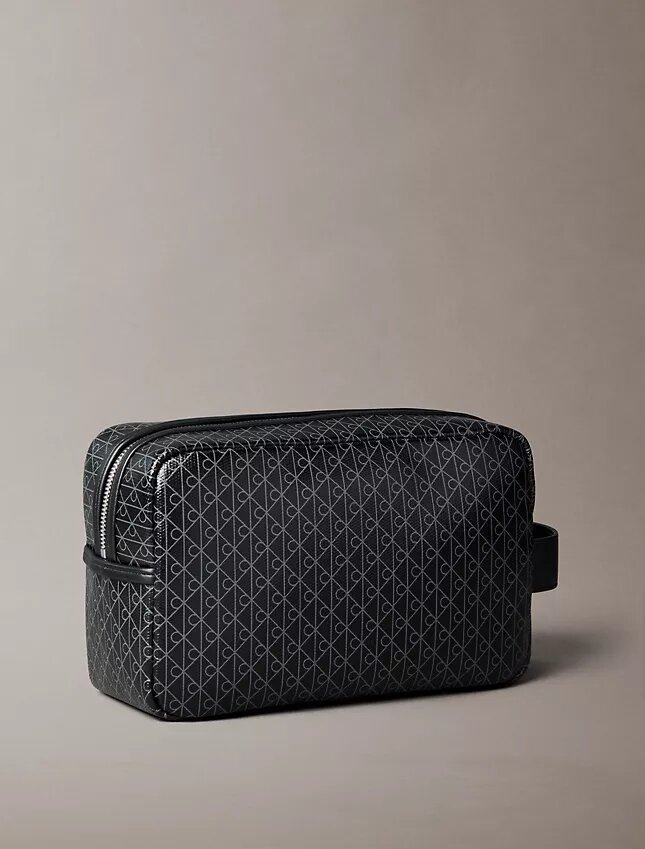 Trousse de toilette zippée avec logo sur toute la surface Trousse de toilette zippée avec logo sur toute la surface