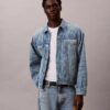 Trucker Jacket en denim des années 90 avec monogramme intégral Trucker Jacket en denim des années 90 avec monogramme intégral
