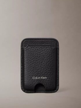 Étui à cartes magnétique pour téléphone avec logo en feuille métallique