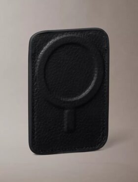 Étui à cartes magnétique pour téléphone avec logo en feuille métallique