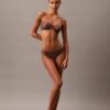 Unlined balconnet bra in floral lace, CK Black Unlined balconnet bra in floral lace, CK Black
