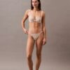 Unlined balconnet bra in floral lace, CK Black Unlined balconnet bra in floral lace, CK Black