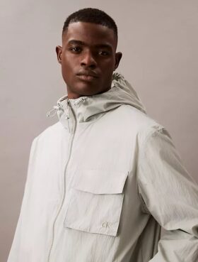 Veste ample à capuche en nylon