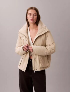 Veste ample à col en polaire