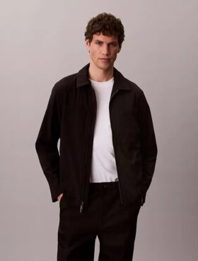 Veste blouson en seersucker