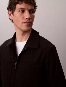 Veste blouson en seersucker
