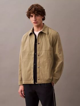 Veste-chemise classique en mélange de nylon