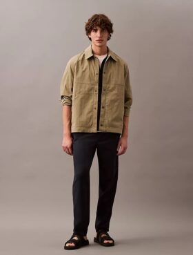 Veste-chemise classique en mélange de nylon