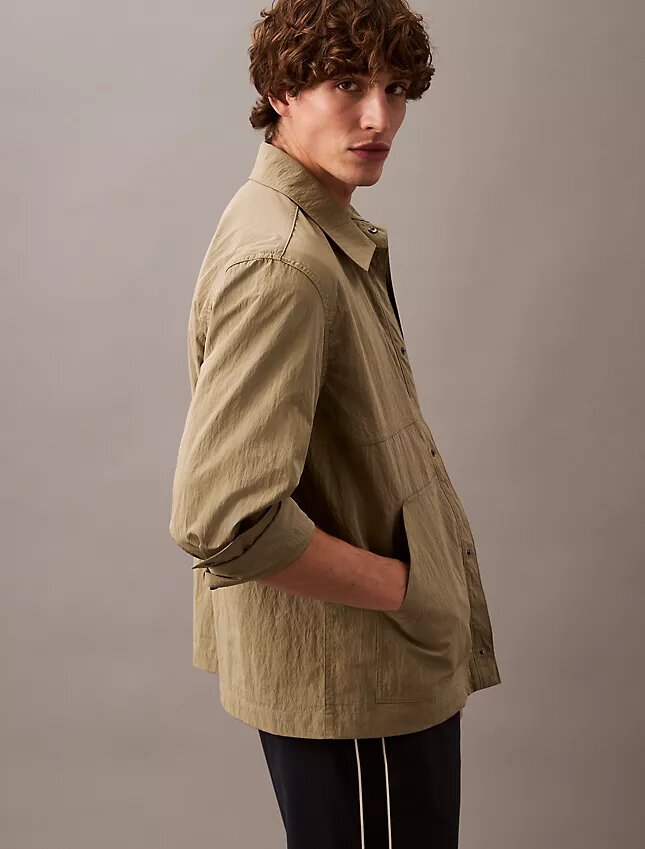 Veste-chemise classique en mélange de nylon Veste-chemise classique en mélange de nylon