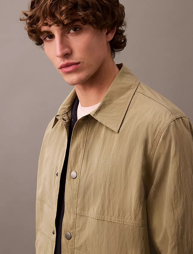 Veste-chemise classique en mélange de nylon Veste-chemise classique en mélange de nylon
