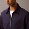 Veste-chemise classique zippée en coton mélangé Veste-chemise classique zippée en coton mélangé