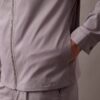 Veste-chemise classique zippée en coton mélangé