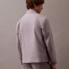 Veste-chemise classique zippée en coton mélangé