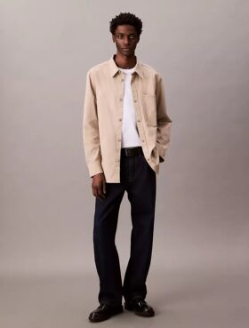 Veste chemise décontractée en toile