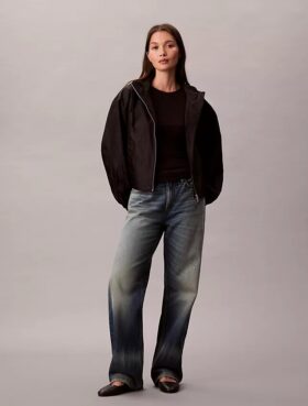 Veste coupe-vent en jacquard avec logo emblématique