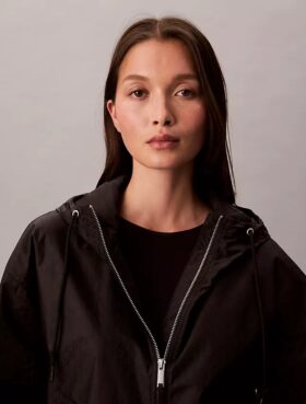 Veste coupe-vent en jacquard avec logo emblématique