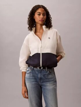 Veste coupe-vent essentielle à blocs de couleur