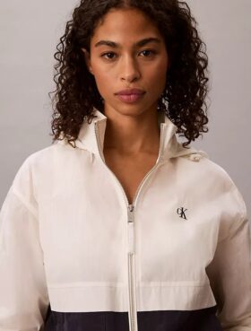 Veste coupe-vent essentielle à blocs de couleur