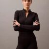 Veste courte de sport côtelée