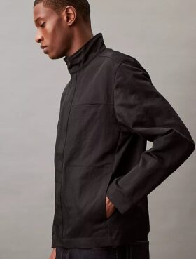 Veste de campagne en nylon froissé