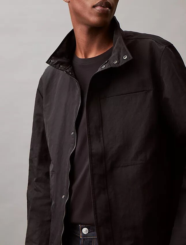 Veste de campagne en nylon froissé Veste de campagne en nylon froissé