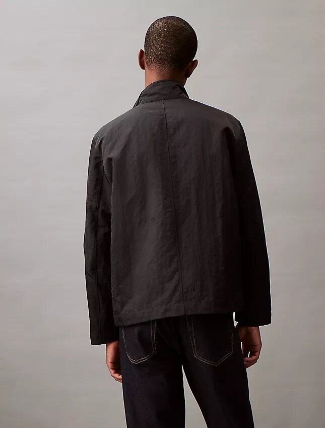 Veste de campagne en nylon froissé Veste de campagne en nylon froissé