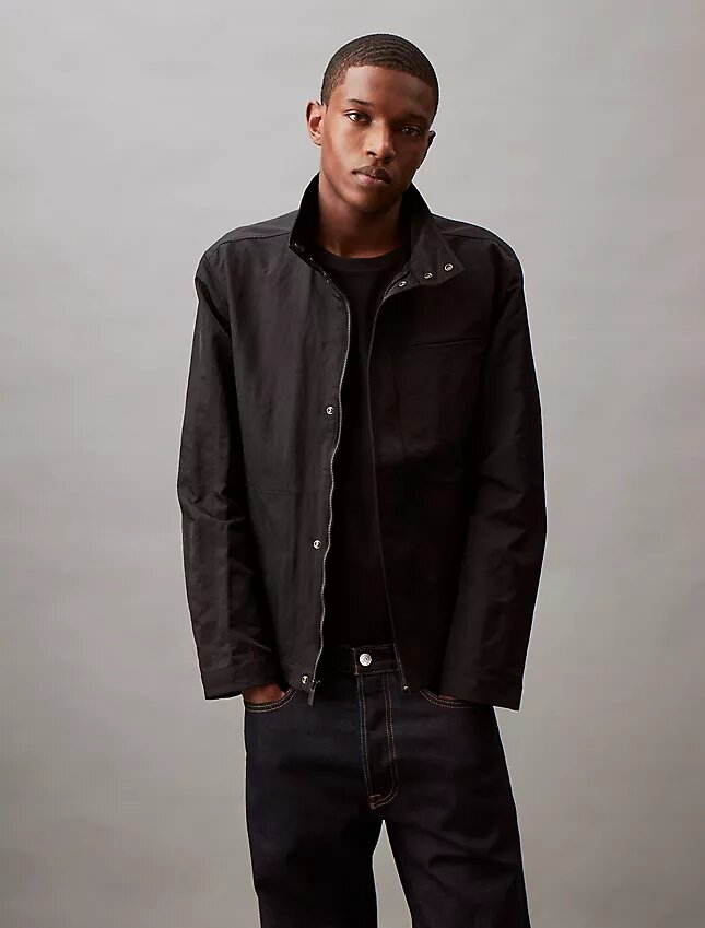 Veste de campagne en nylon froissé Veste de campagne en nylon froissé