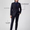 Veste de costume bleu marine coupe ajustée